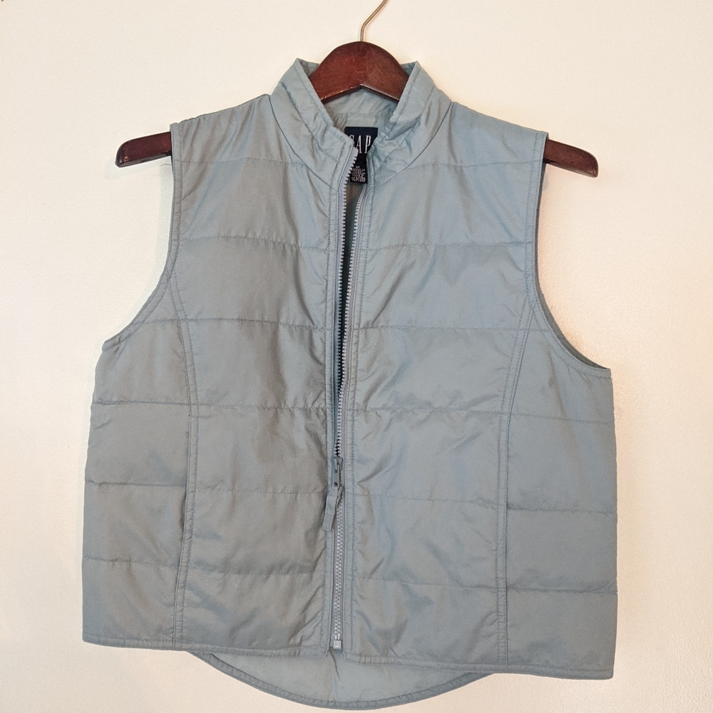 90s vintage Gap vest soft teal grey size medium